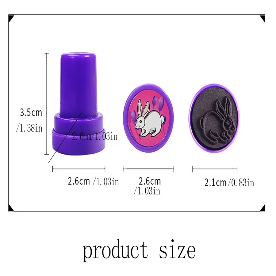 10/12pcs Assorted Stamps Kids Self-ink Stamps Children Toy Stamps Smiley Face Seal Scrapbooking DIY Painting Photo Album Decor