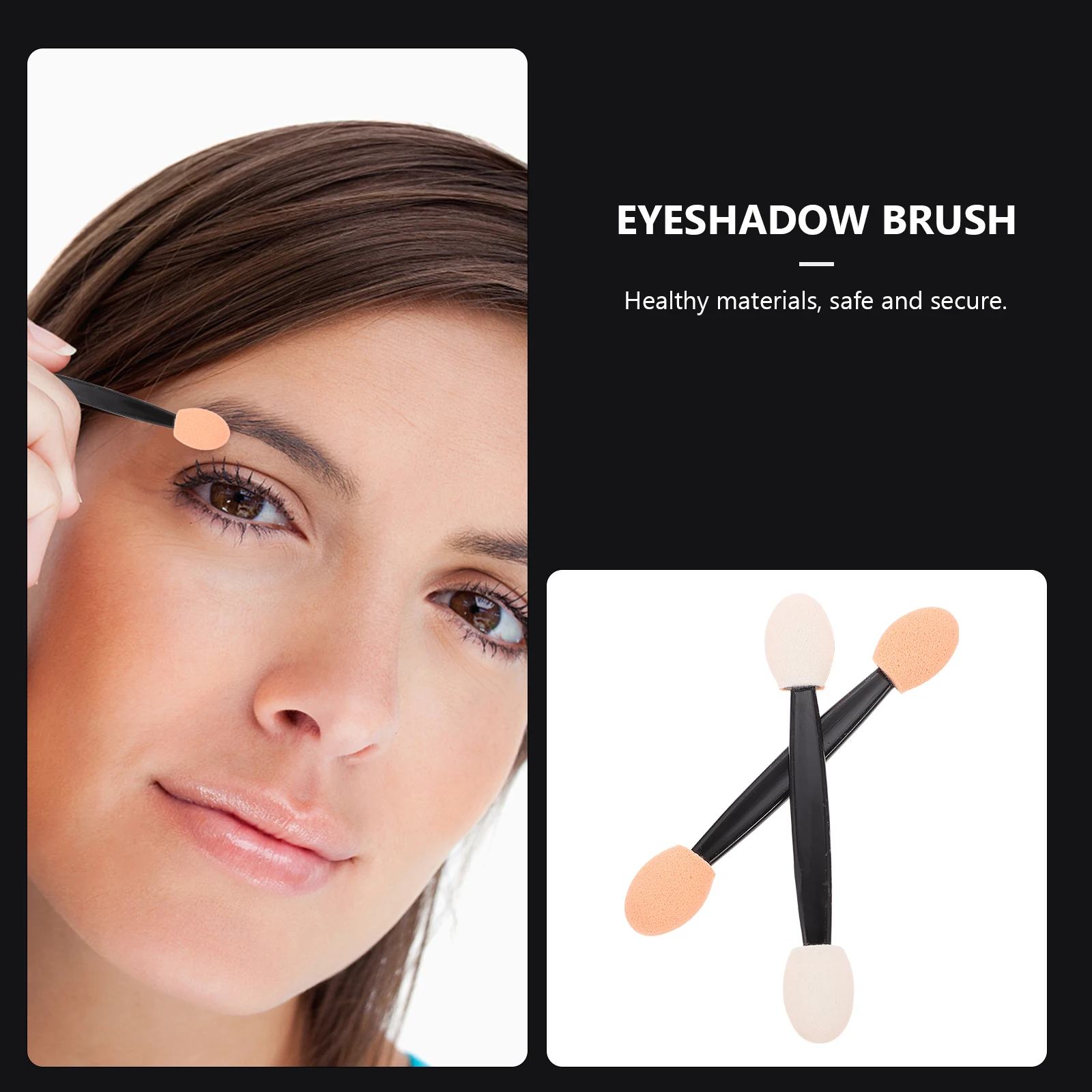 

100pcs EyeShadow Disposable DualSided Applicator Sticks Dual-Side 6 5cm Latex Sponge Makeup Tool Compact Design