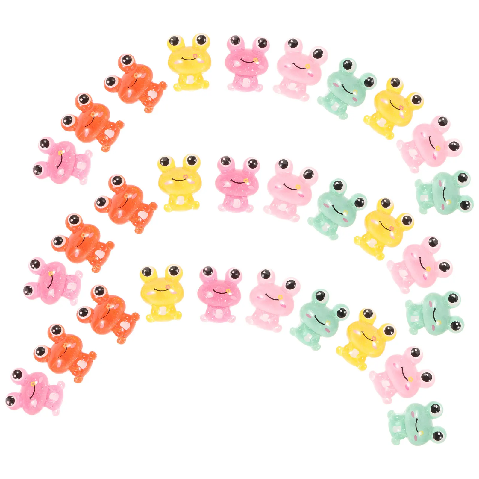 

30pcs Candy Colored Frog Shaped Push Resin Thumbtacks Decorative Map Pins for Cork Board Home Office Supplies Multi Function
