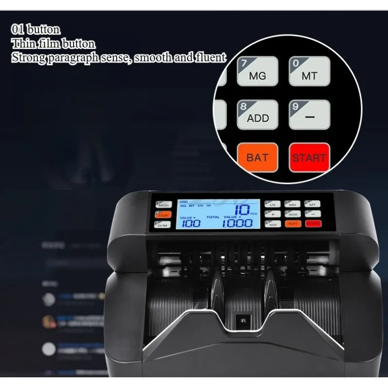 Multi Country Currency Counting Machine USD Euro Foreign Currency Counting Machine