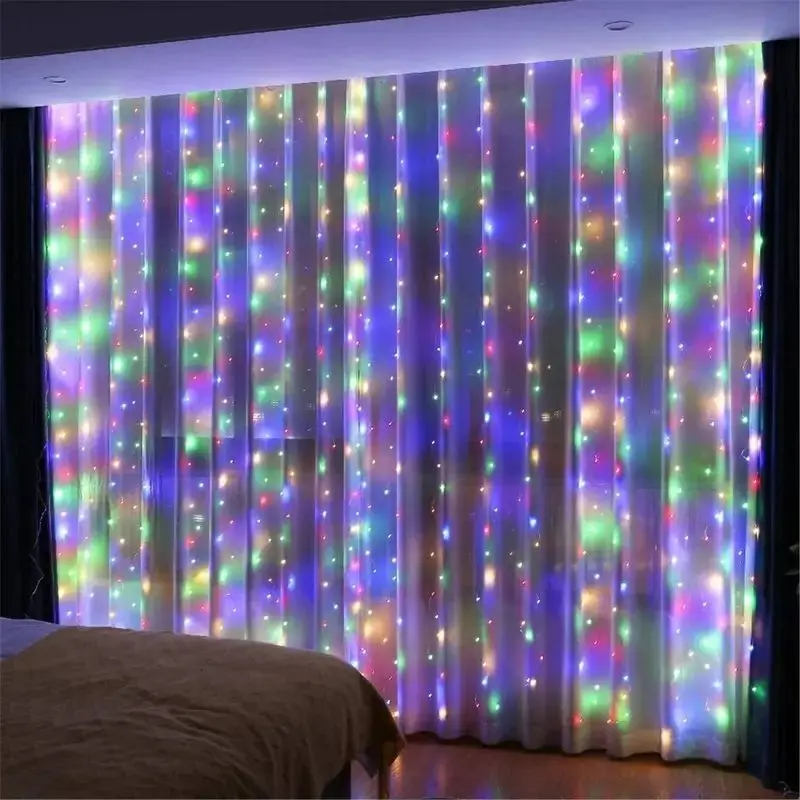 STUXMOS LED Vorhang Lichterkette 6 m 5
