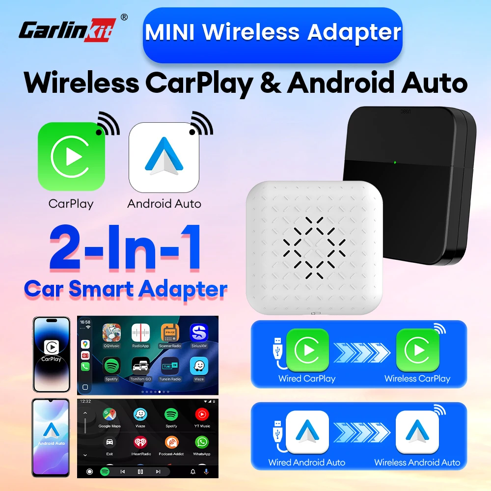 Mini SE Pro CarlinKit 5.0 Wireless Adapter Wireless CarPlay Android Auto Car Box