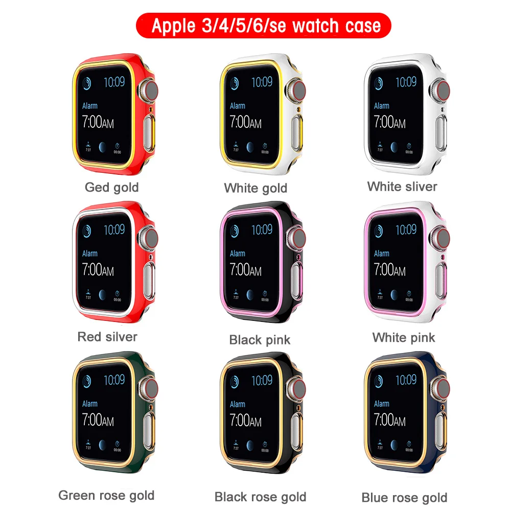 Watch Case for Apple Watch Series se 6 5 4 3 2 1 Compatible with iWatch 38mm 40mm 42mm 44mm Cover Case for Apple Watch