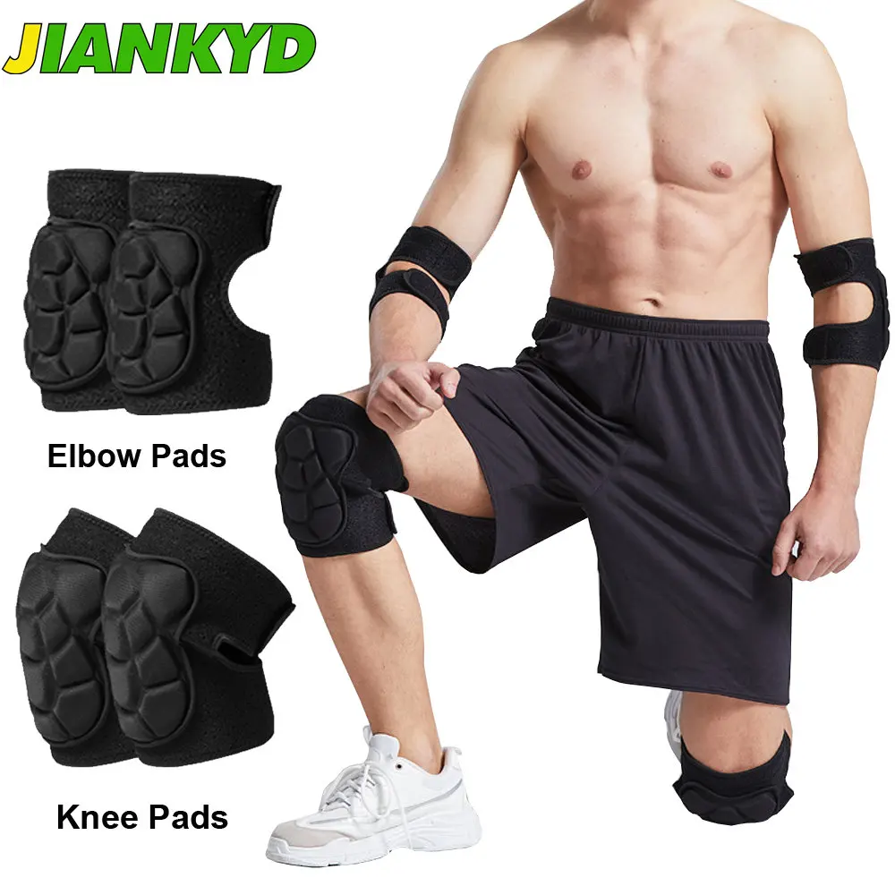 

Anti-Slip Knee Elbow Pads Support for Cycling Skiing Snowboard Roller Skating Skateboard Extreme Sports Protective Gear Kneepads