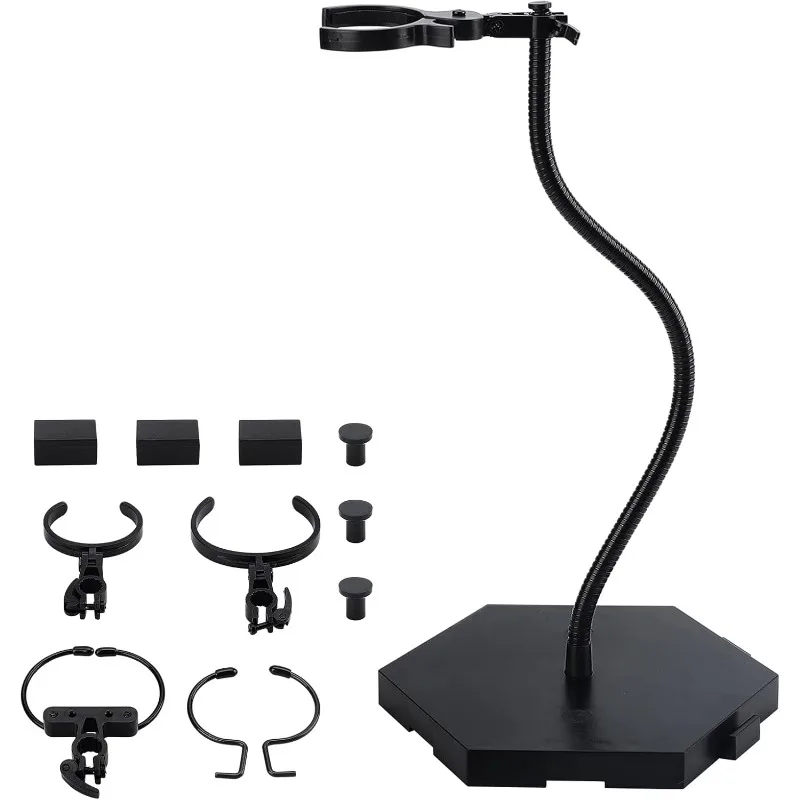 Figuren ständer (schlangen artiger flexibler Metalls ch lauch) Action-Montage Action-Figur Display halter Basis schwarz Modell halterung