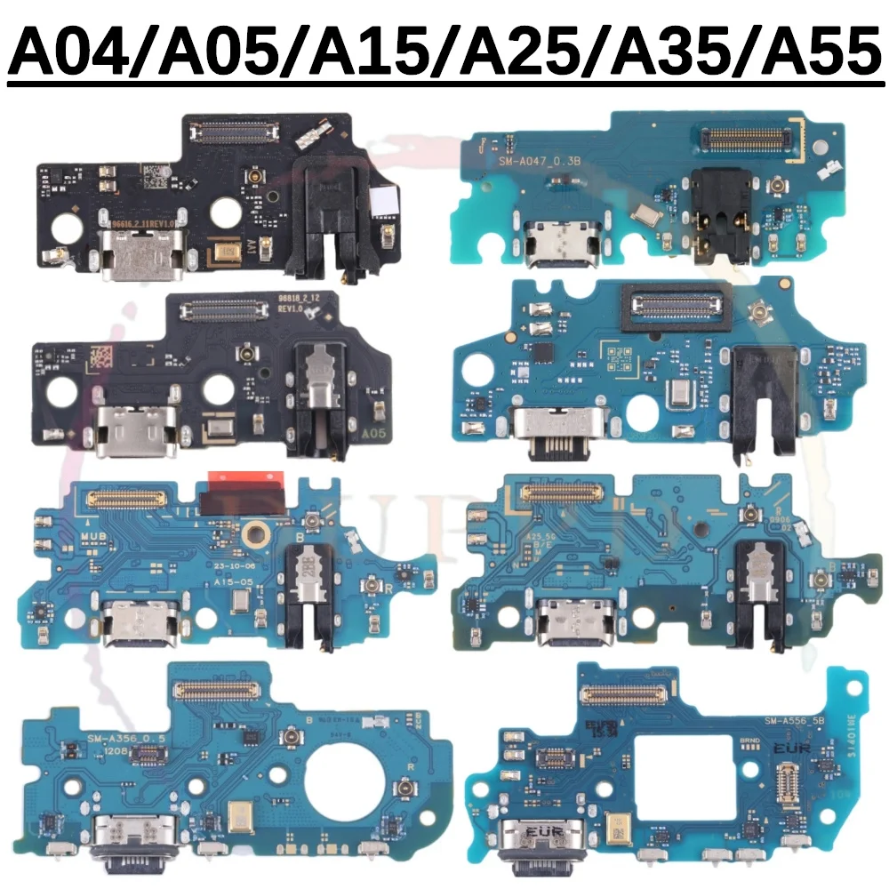 For Samsung Galaxy A55 A35 A25 A15 A05 A05s A04 A04e A04s USB Charge Charging Port Dock Connector Mic Board Flex Cable