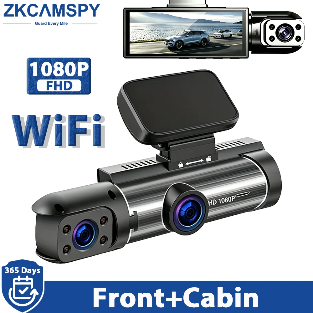 Dashcam WiFi Dual Lens Dash Camera Full HD 1080P Black Box DVR Car Camera Video Recorder for Car Vehicles