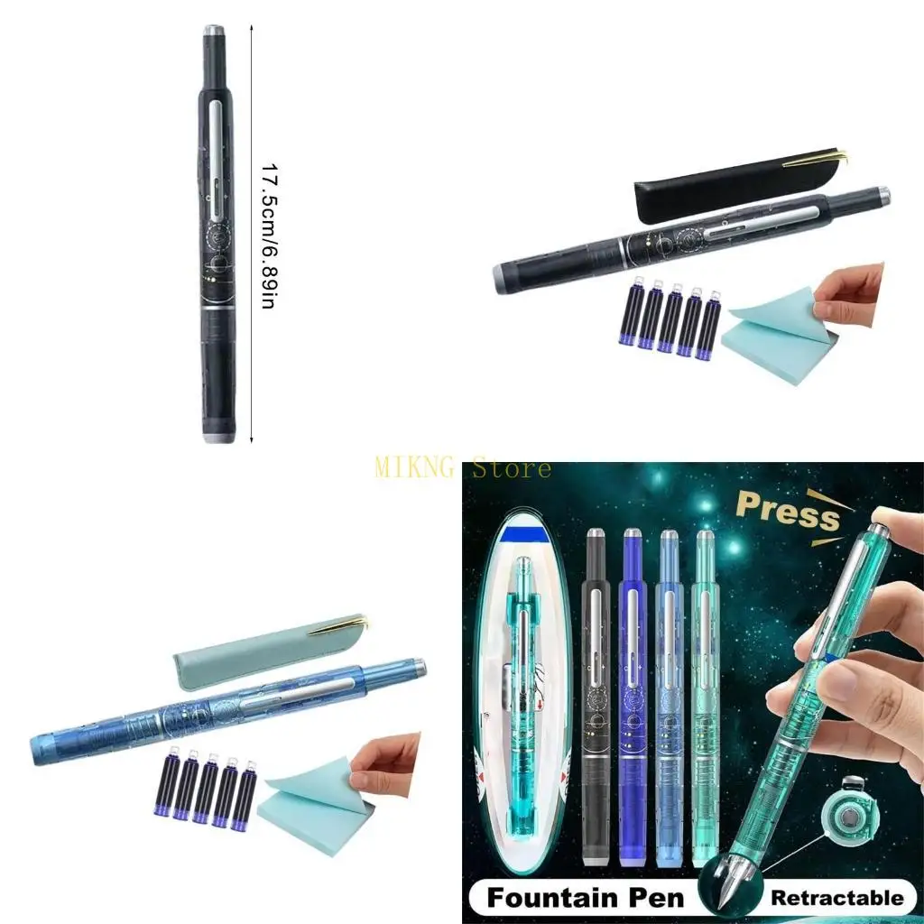 

Выдвижная чернильная ручка с тонким наконечником 0,38 мм для ведения дневника для взрослых и детей, лучшая распродажа