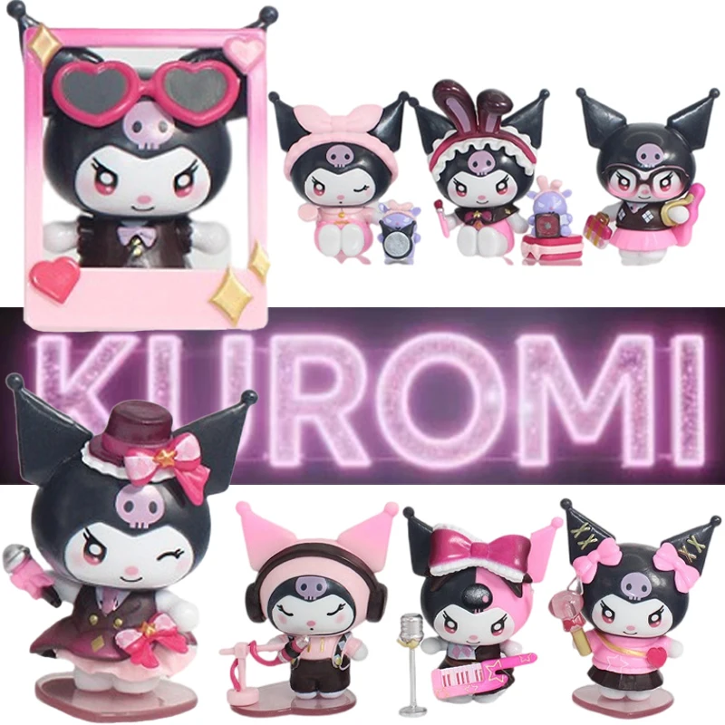 

Новинка 2026 года, серия Sanrio Kuromi, сверкающий идол, слепая коробка, милое украшение Coolomey, аниме, идол, орнамент, настольная кукла, игрушка, рождественский подарок