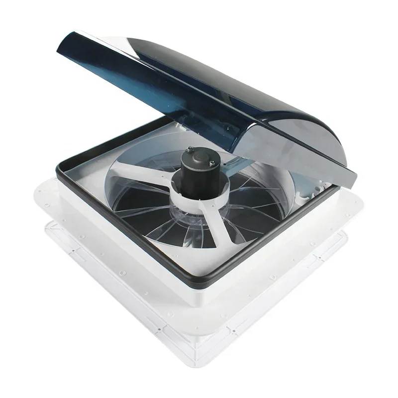 

TYTXRV Hot Sales Accessories 14'' DC 12V Manual Control 340MM Smoked Lid Heat Anti-UV Caravan Motorhome Roof Vent