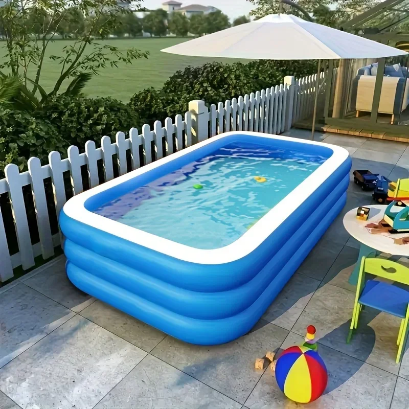 Large Inflatable Pool And Floor Mat Set Multi-size PVC Inflatable Pool, Family Adult Party Courtyard Party