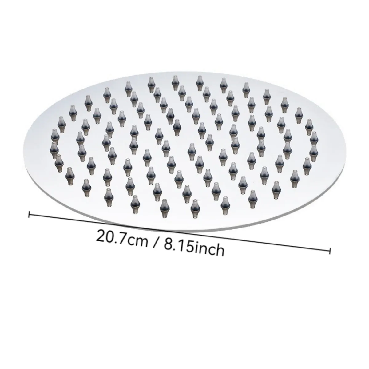 High Quality 8 Inch Stainless Steel Ultra-Thin Waterfall Shower Heads Rainfall Shower Head Rain Square Round