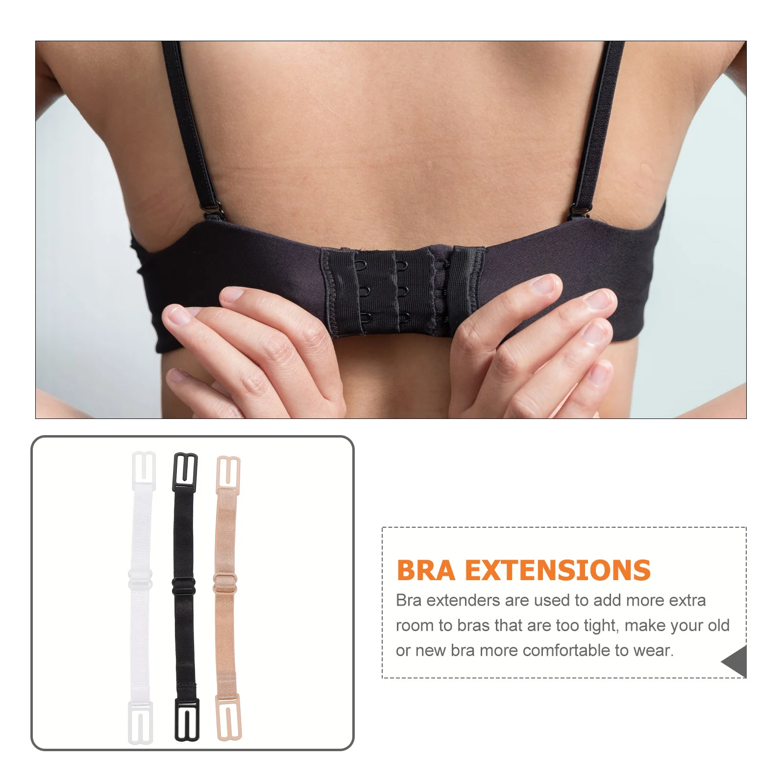 

12Pcs Adjustable Elastic Bra Comfortable Bra Strap Extenders Underwear Underwear Accessories