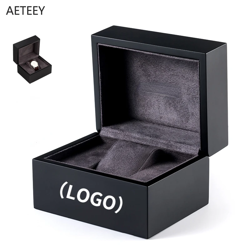 Free Customized Logo on Surface of Watch Box New Material Frosted Texture Acrylic Display Case Luxury Gift Box Plush Material