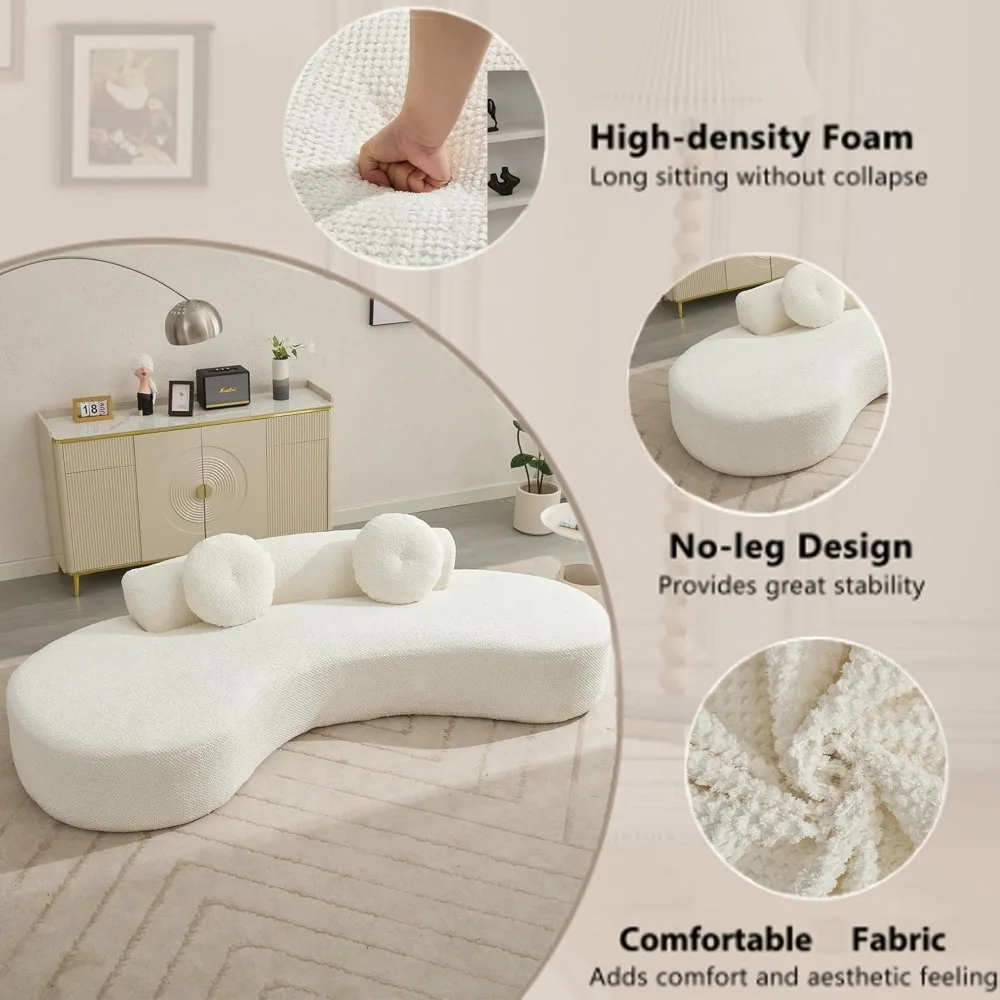 أريكة مقسمة على شكل سحابة من إسفنج الذاكرة، أريكة صالة حديثة كبيرة الحجم بأربعة مقاعد لغرفة المعيشة والشقق