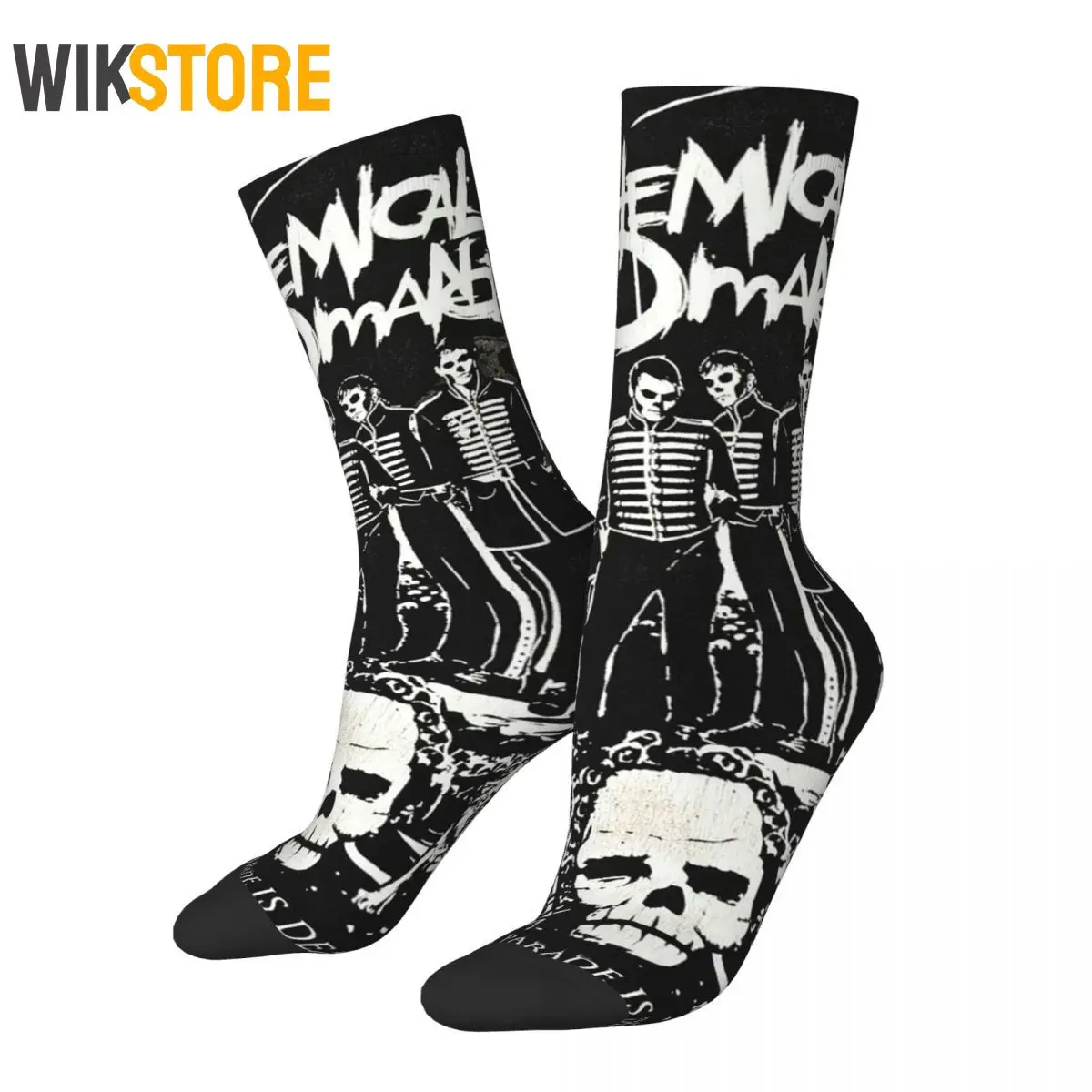 

Happy Funny Men's Socks Hip Hop My Chemical Romance Sock High Quality Women Sock Spring Summer Autumn Winter Breathable Sock