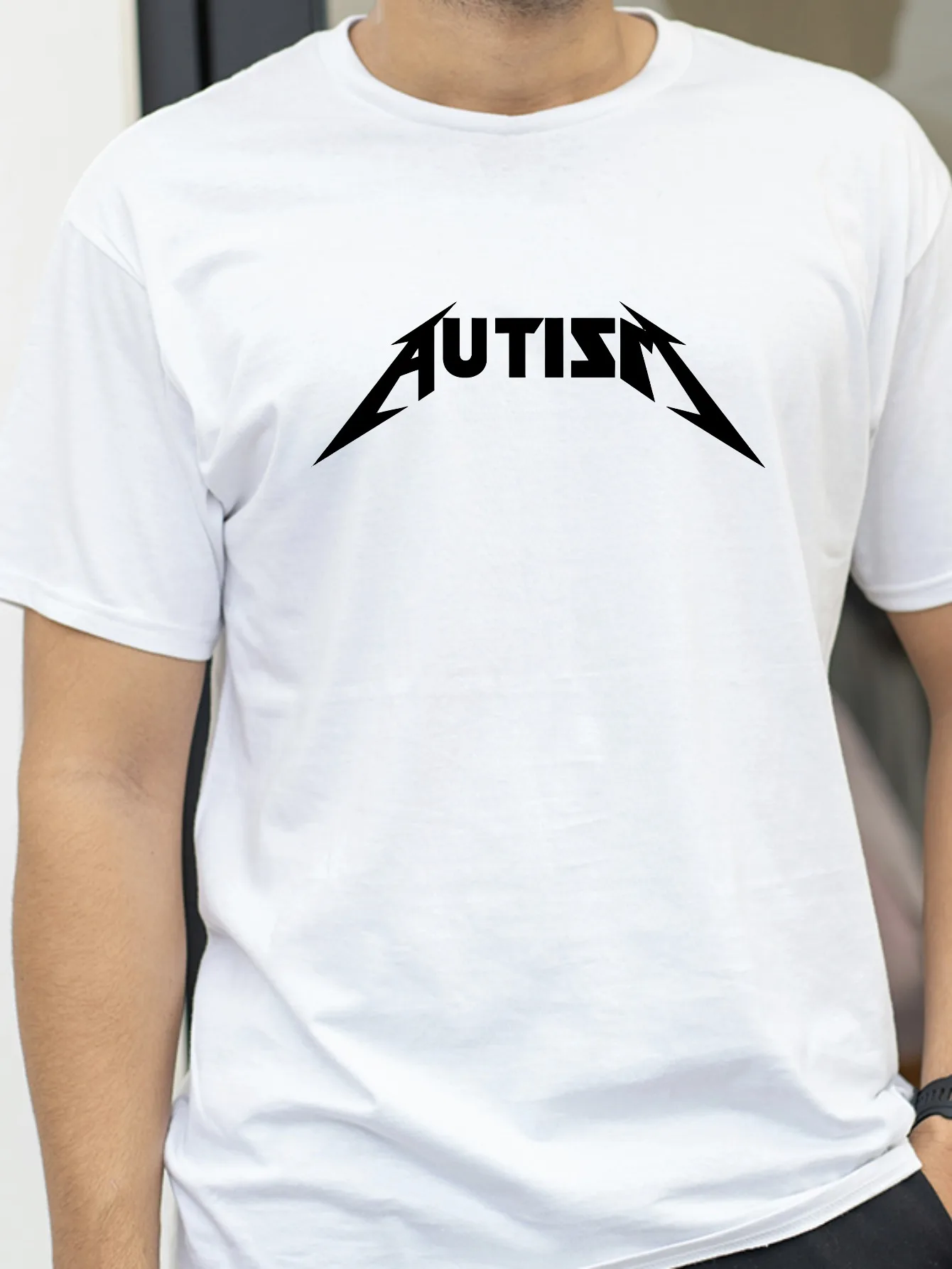 

Autism Metal Rock Meme T-shirt Men Women Fashion Hip Hop Short Sleeve Oversized T-shirts Summer Sport Loose T Shirt Tops
