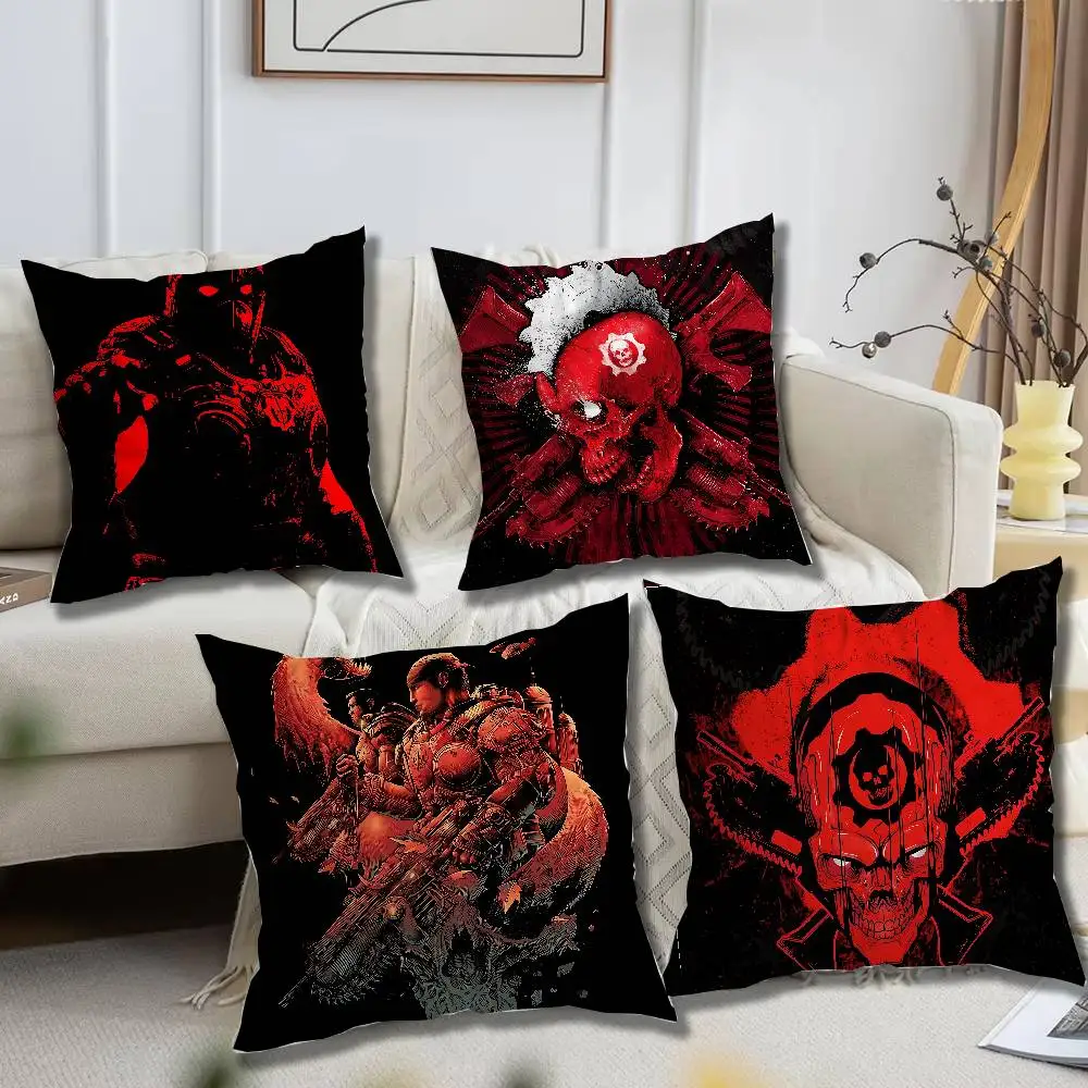 Game G-Gears of W-War Pillow case Printed Polyester Throw Pillow Cover Decorative Sofa Cushion Pillowslip Home Decor