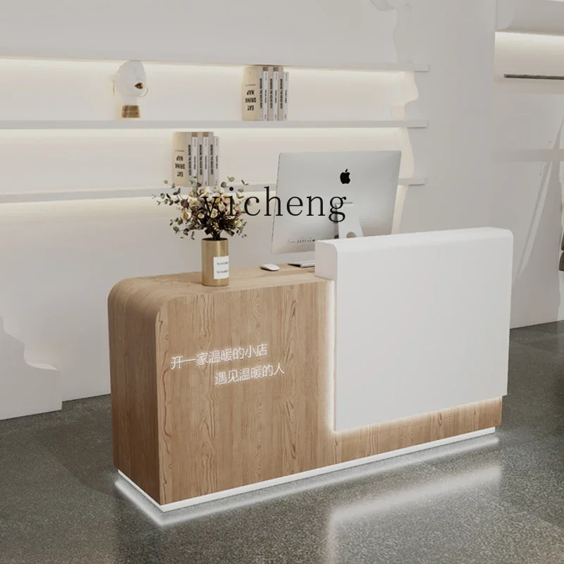 

H27- simple modern clothing store checkout page beauty salon barber shop reception desk company front desk
