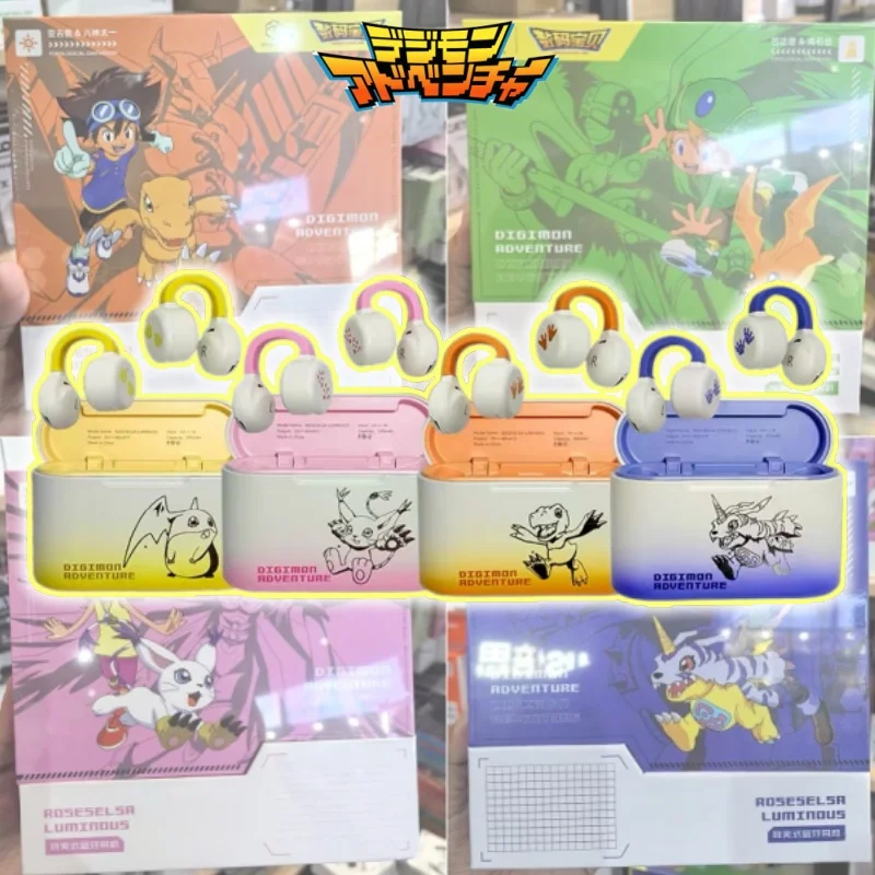 

New Hot Selling Digimon Adventure Ear Clip Wireless Bluetooth Headphones Agumon Tailmon Earbuds Sports Running Outdoor Workout