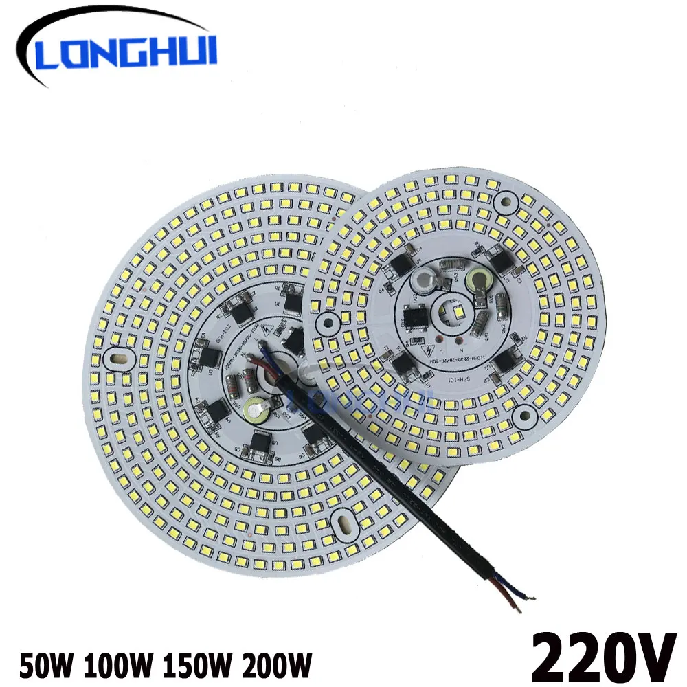 

High Bay Light Plate AC220V LED Full Power Smart IC Driver SMD2835Doide Source Panel For 50W 100W 150W 200W Factory Lamp Replace