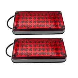 2Pcs Red Led 12v 24v led flash strobe lights for ambulance pumper fire engines lamps police Perimeter light 180X75x35mm