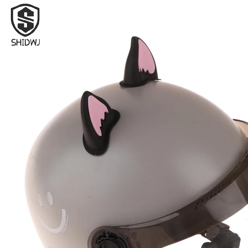オートバイヘルメット猫耳装飾ヘルメット耳アクセサリースクーター自転車バイクスケートボードサイクリング粘着