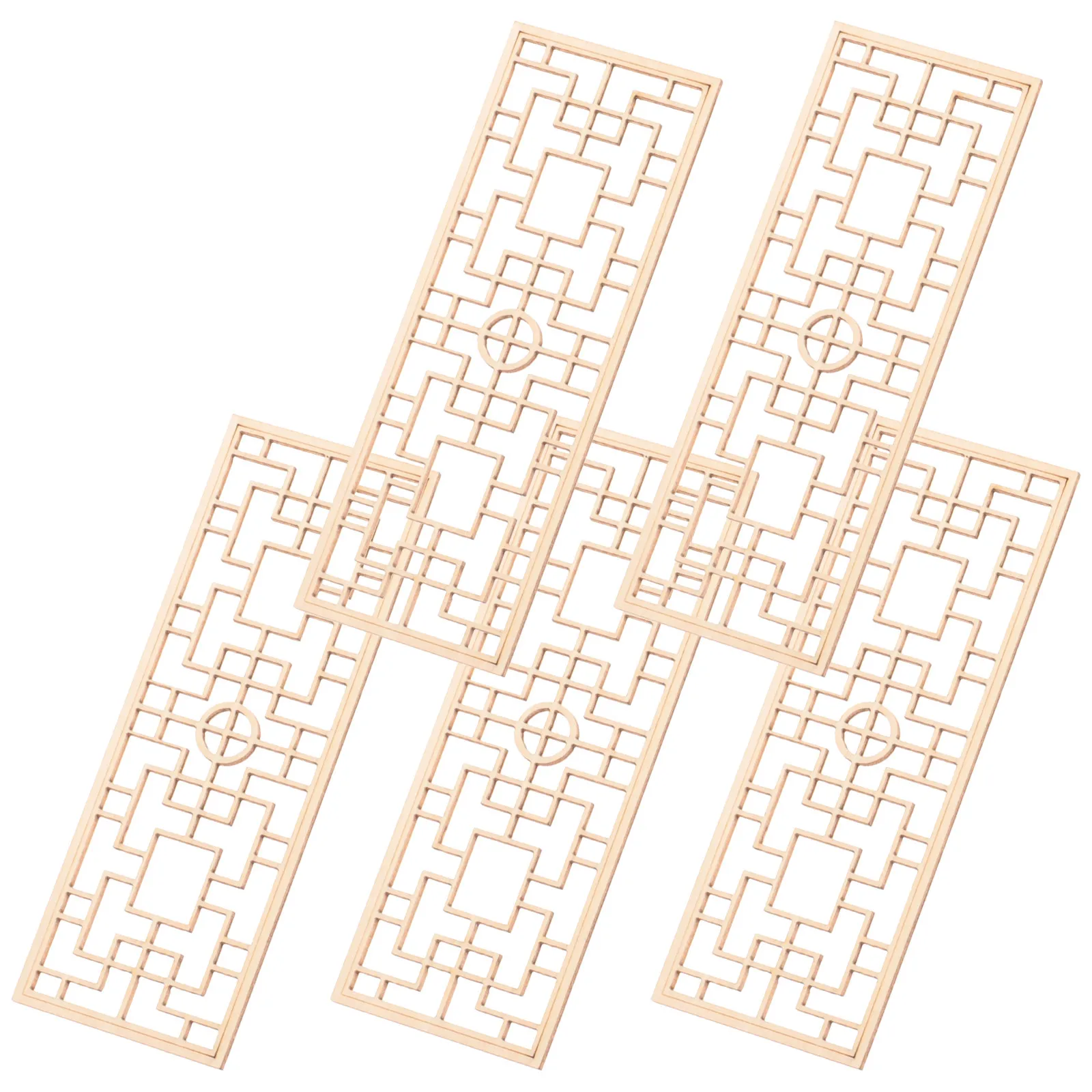 

5Pcs Chinese Style Miniature Decorative Screen Perfect Sand Table Micro Landscape Accessory Mini House Desktop Screen Decor