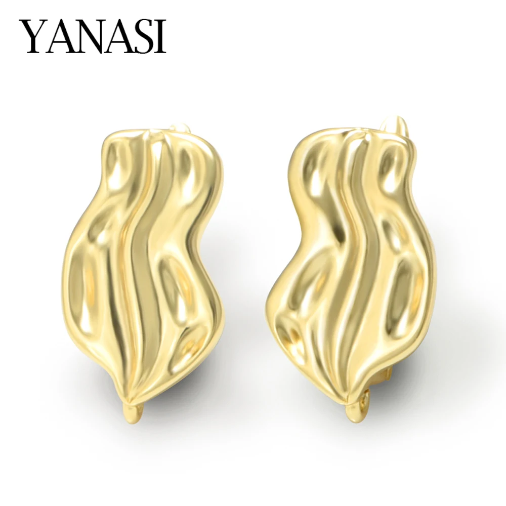 

1 Pair 18K Gold Plated Earring Clasps Accessories Brass Earwire Hooks For DIY Woman Jewelry Making Findings