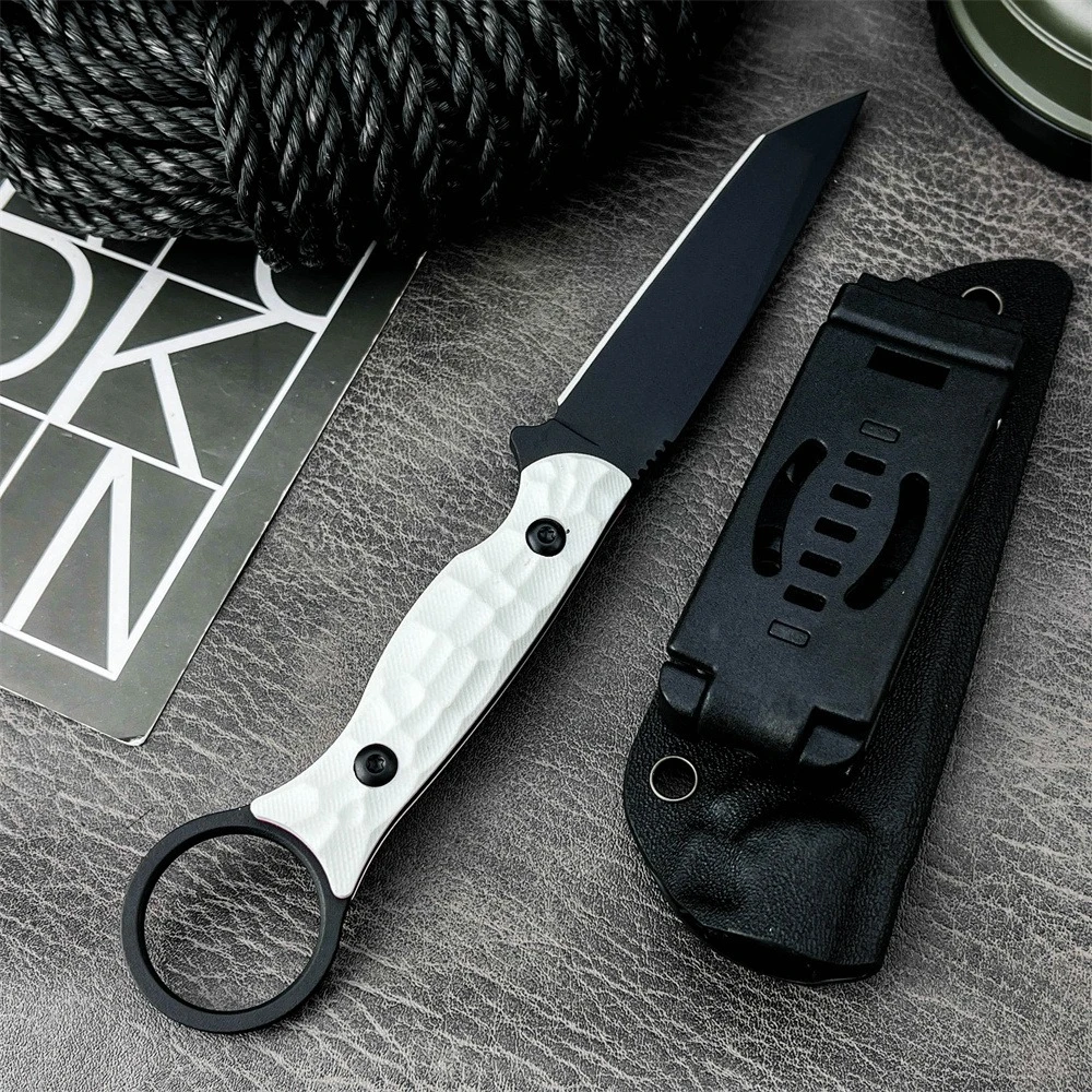 

TOOR Tactical Fixed Blade Knife with Sheath 8Cr13Mov Blade G10 Handle EDC Outdoor Camping Hunting Survival Tools for Men's Gifts