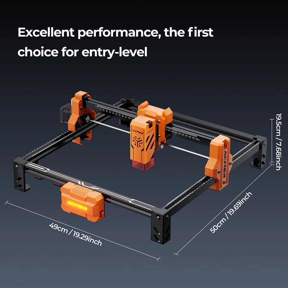ACMER S2 7W Laser Engraver Cut Engraving Machine Engrave Wood Acrylic Glass Leather Lacquered Metal Ceramic for Handcraft Tool