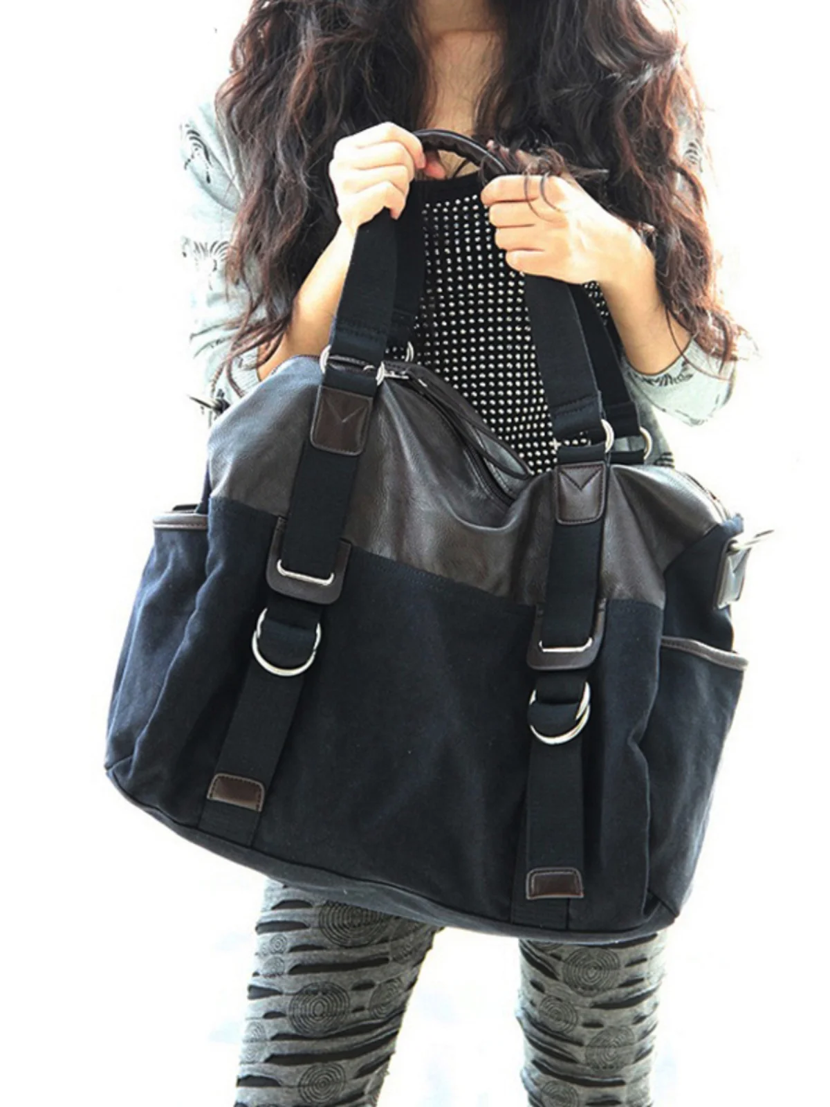 

2025 American Retro Large Capacity Canvas Women's Bag Simple And Casual Versatile Portable Single Shoulder Crossbody Bags Trendy