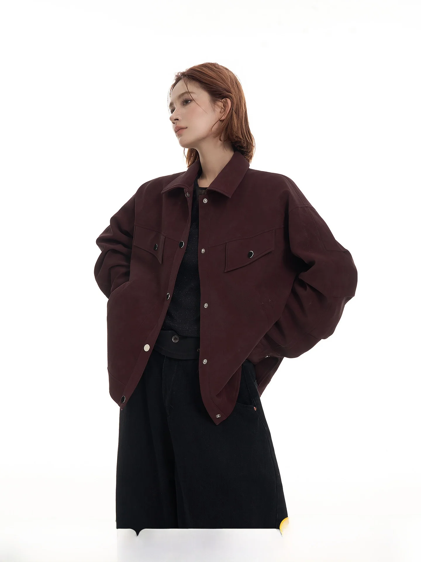 

Wutong Long Sve воротник Jaet женский свободный крой корейский Sle осеннее новое поступление утягивающий открытый кардиган топ для поездок на работу