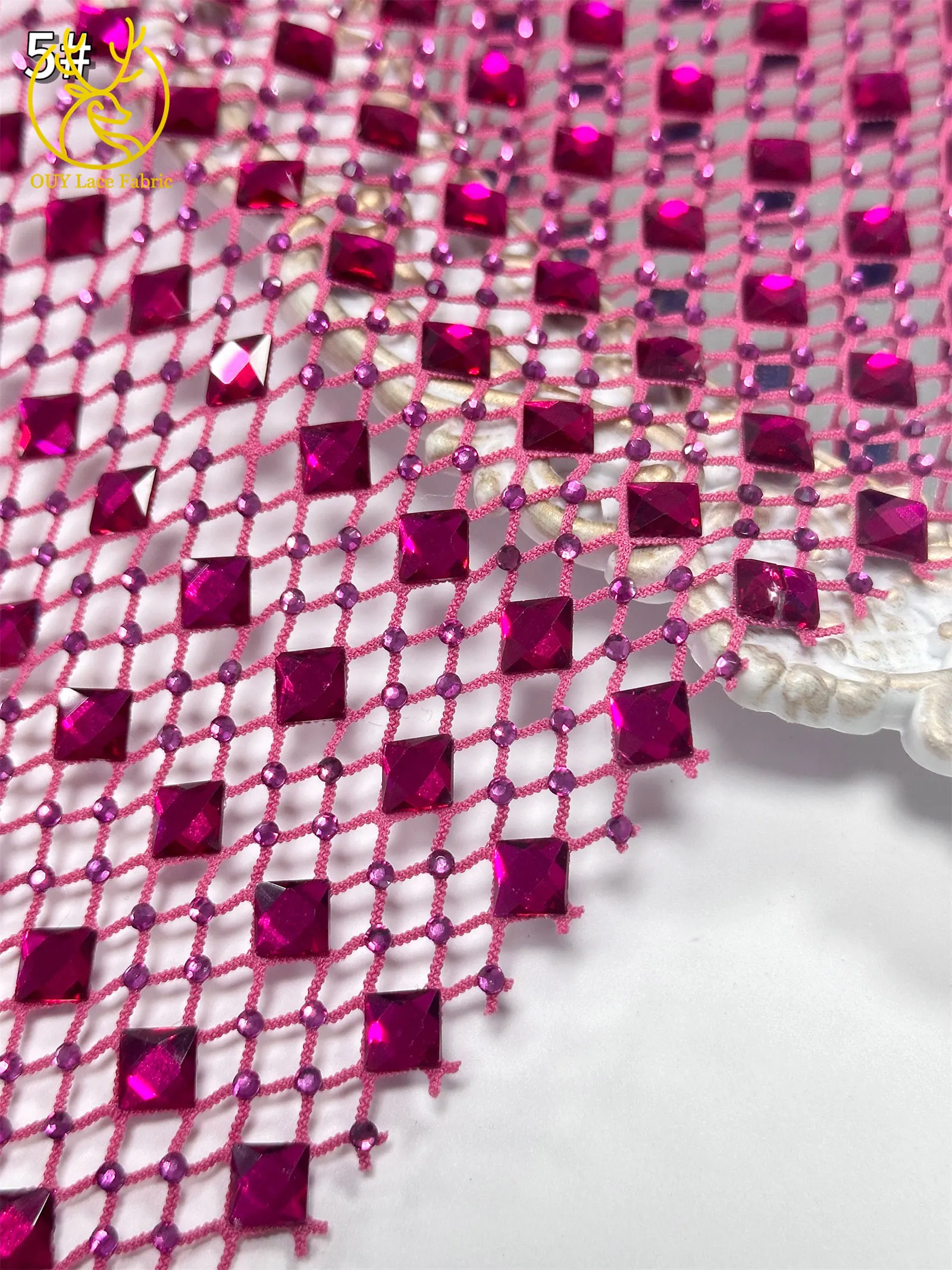 Luxuriöse High-End Abendkleider für Damen aus französischem Juwelen-Stretchstoff 2026 – Hochwertige afrikanische Glasrhinestone-Spitzenstoffe – Detail 19