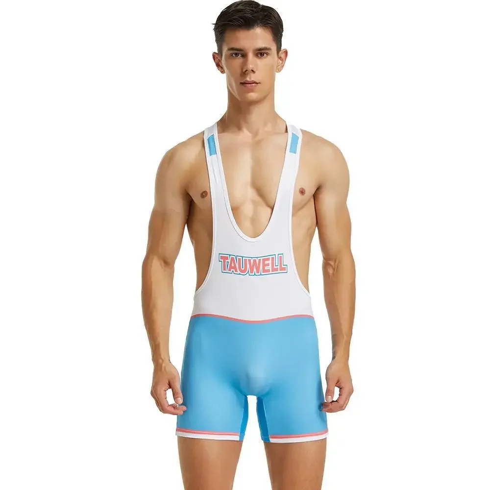 Wrestling Singlet Mens Undershirts Bodysuit Workout Running Bodywear Underwear Bodybuilding Jumpsuit