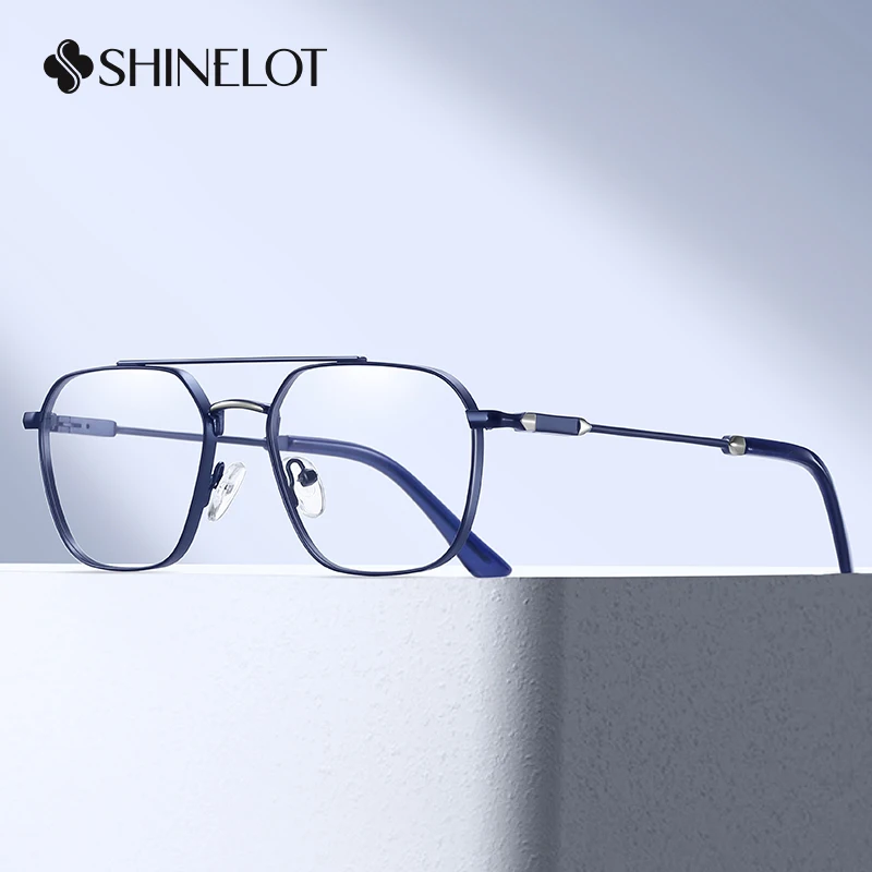 

91766 New Arrival Double Bridge Business Men Eyeglasses Frame Male Eye Protection Optical Glasses Spectacles Eyewear