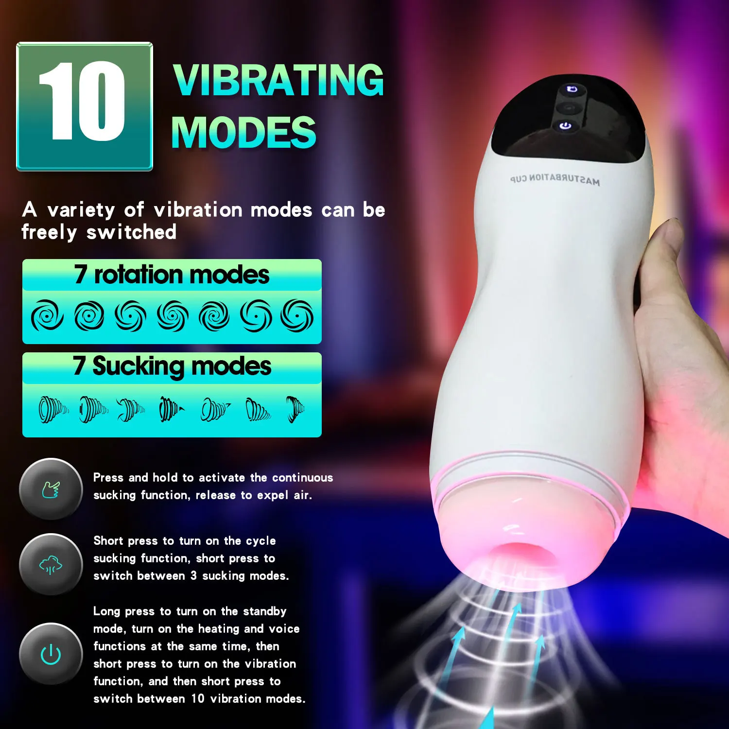 

Male Electric Sucking Airplane Cup Automatic Heated Vibrating Masturbator Penis Massager Male Exerciser Adult Erotic Sex Toys 18