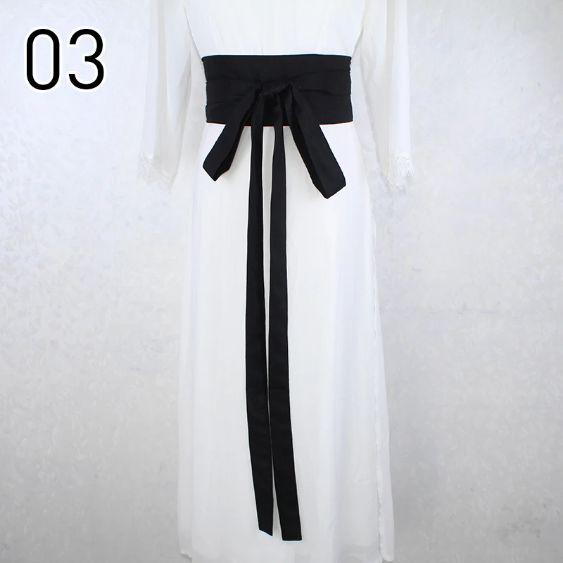 360cm Chinese Traditional Long Hanfu Belt Women Antique Elegant Dress Decor Waistband Cotton Linen Solid Color Long Silk Belt