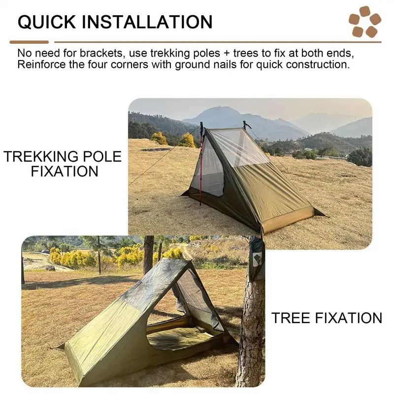 

Compact Tent Lightweight Tent 1 Person Camping Shelter Breathable Sleeping Bag Camp Bedding For Hiking Travel Road Trips Outdoor