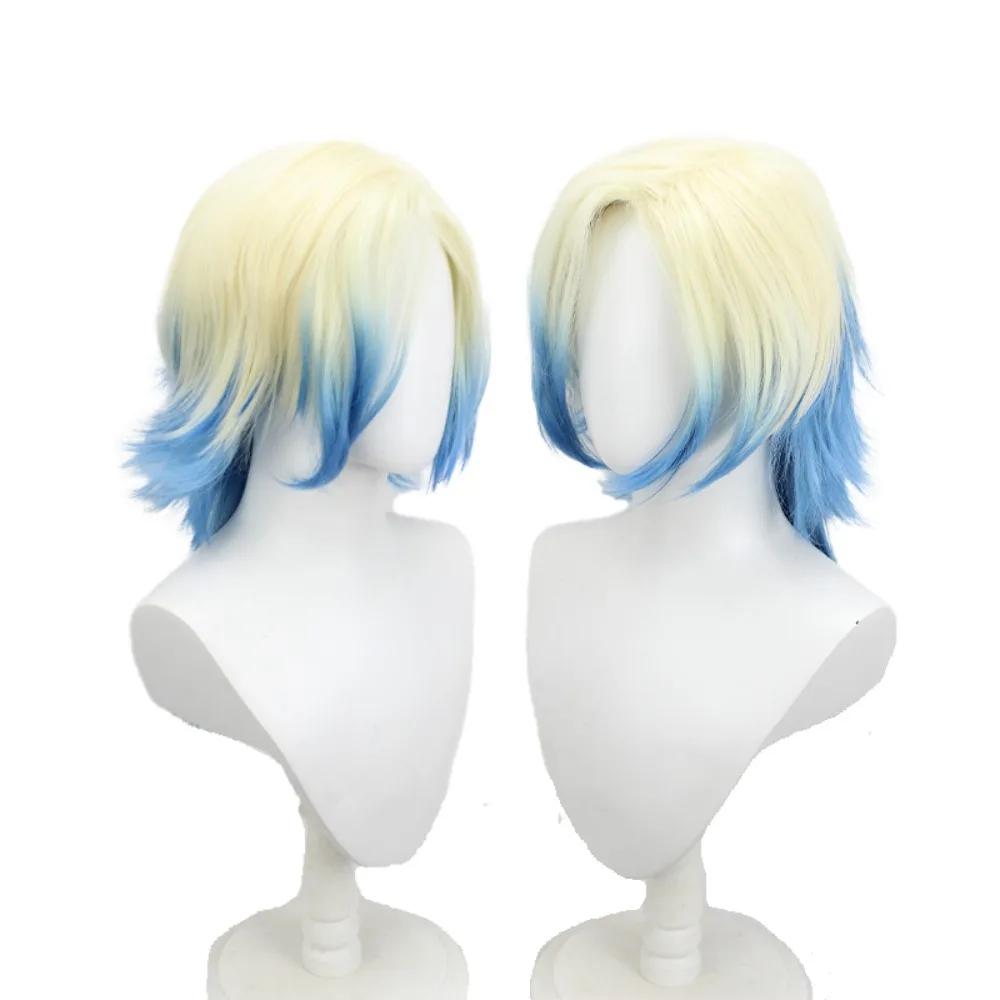 Blue Lock Anime Cosplay Wig Kaiser Gradient Colored Synthetic Hair