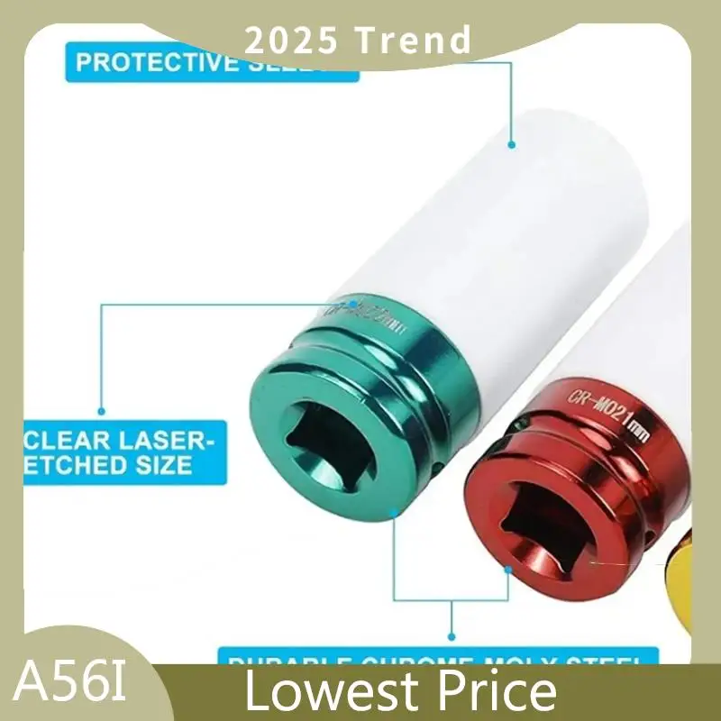 ABDD 15/17/19/21/22Mm Hex Sockets Pneumatic Wrench Tire Screw Hexagonal Sleeve Tire Protection Impact Nut Socket