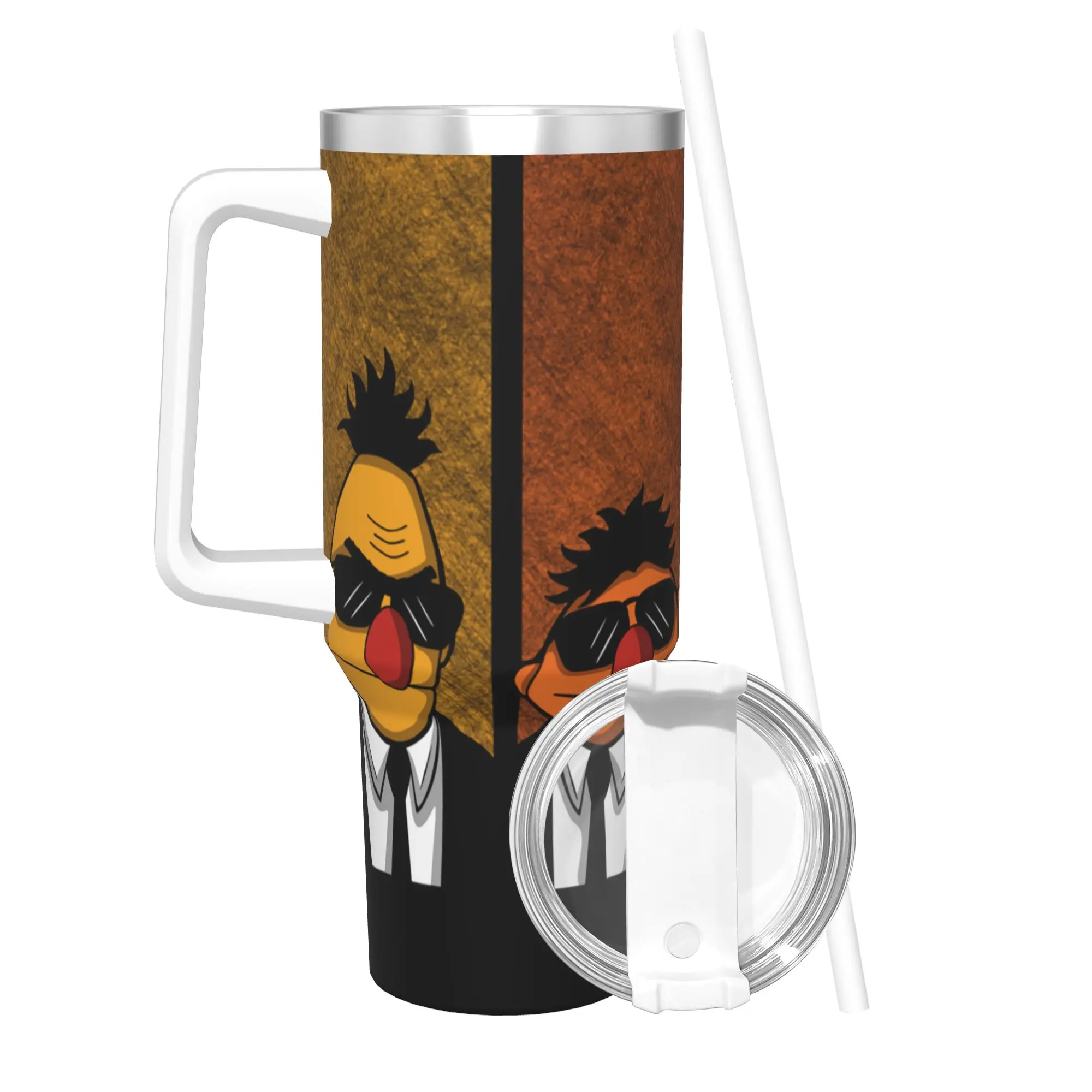 Stainless Steel Tumbler Cookie Monster Reservoir Muppets Thermal Cups  Keep Heat Hot Drinks Mugs Cup Driving Water Bottle