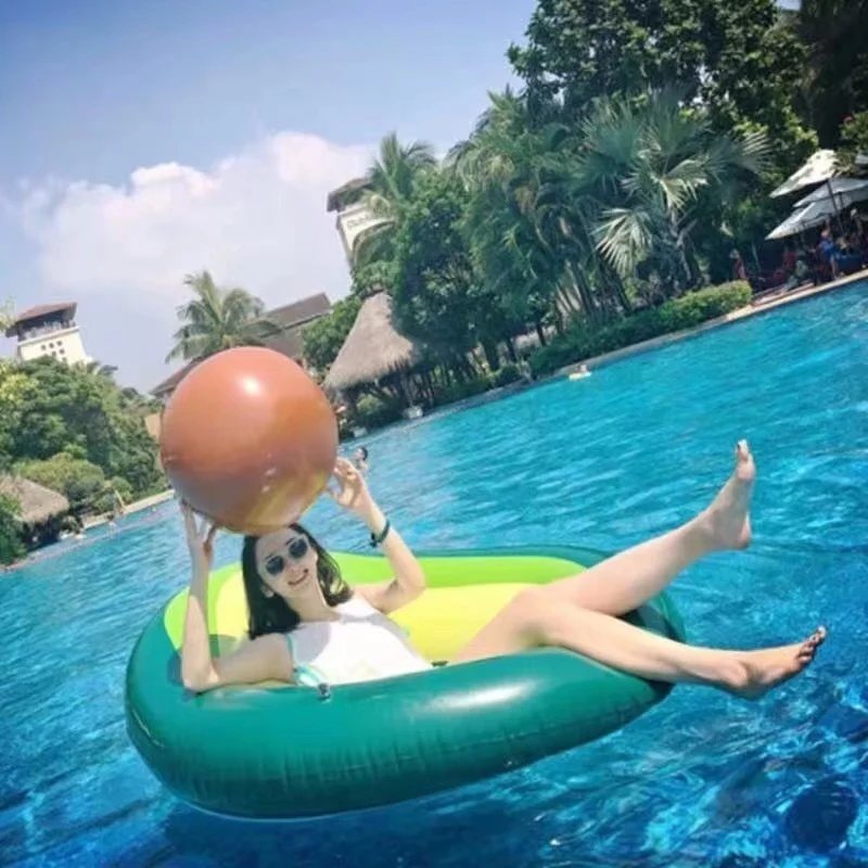 Water Floating Avocado Inflatable Floating Row Floating Bed Swimming Ring Thickened Adult Children Inflatable Swimming Ring