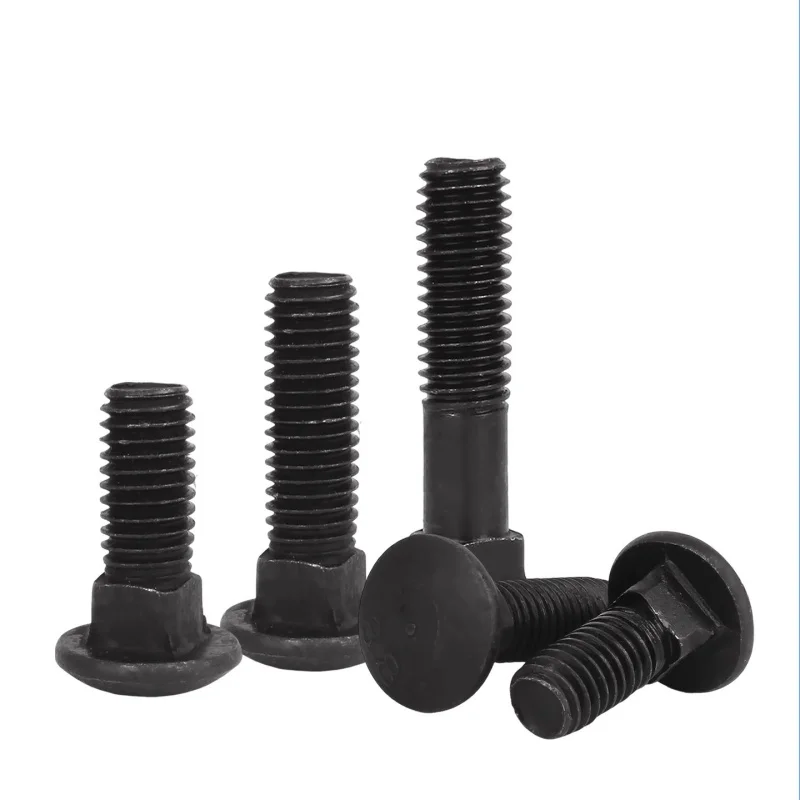 أسود 304 الفولاذ المقاوم للصدأ النقل البراغي كبيرة مستديرة رئيس ساحة الرقبة البراغي لرفوف M3 M4 M5 M6 M8 M10 M12 مدرب الترباس