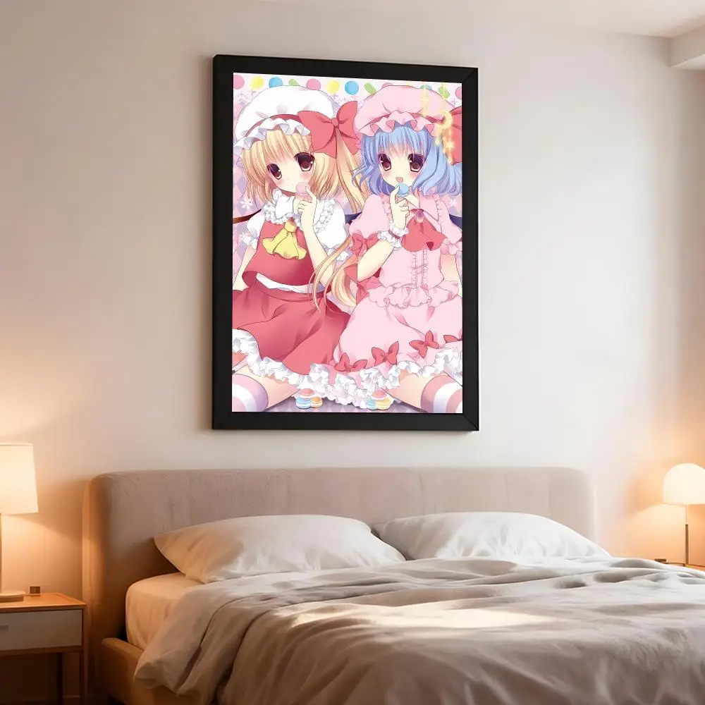 Fantasy Bullet Hell T-Touhou Project Poster Artistic Peel-Off Wall Decor, Indoor Outdoor Home Ornament for Collectors