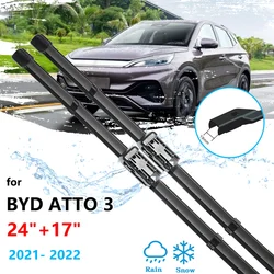 2x For BYD Atto 3 Yuan Plus 2021 2022 Car Boneless Frameless Wiper Blades Rubber Cutter Windshield Windows Replacement Cleaning