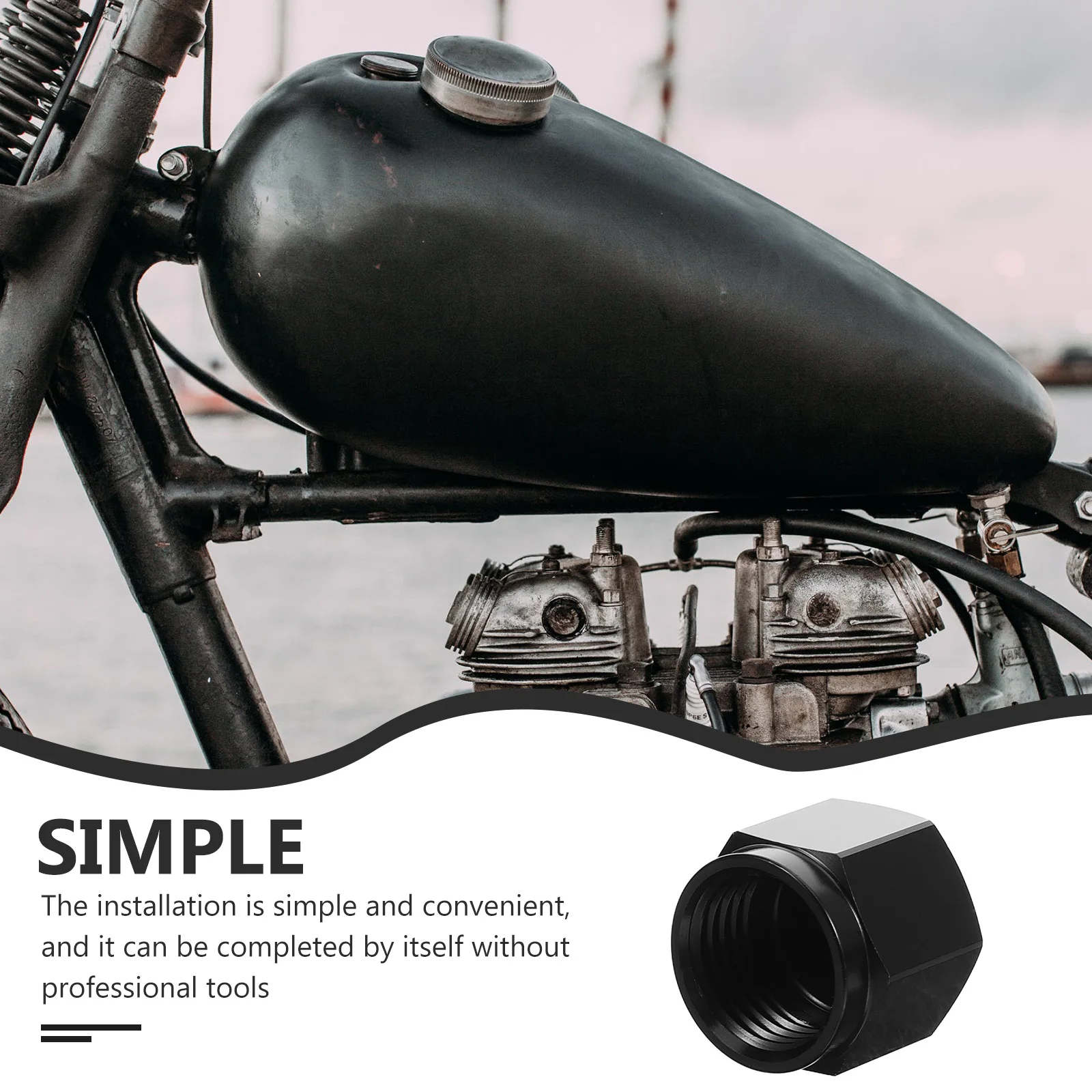 

Fuel Tank Connector Plug 6AN Flare Cap Adapter Seal Car Accessories Oil Tank Fitting Durability Precision Design Prevent Leakage
