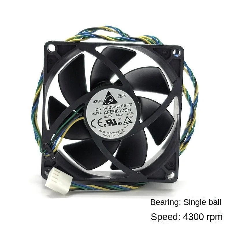 80 مم PWM Case Fan 80X10mm 80X25mm 8cm CPU Cooler Fan، 12V 4-Pin PWM كروي، حجم هواء عالي، للكمبيوتر/AMD