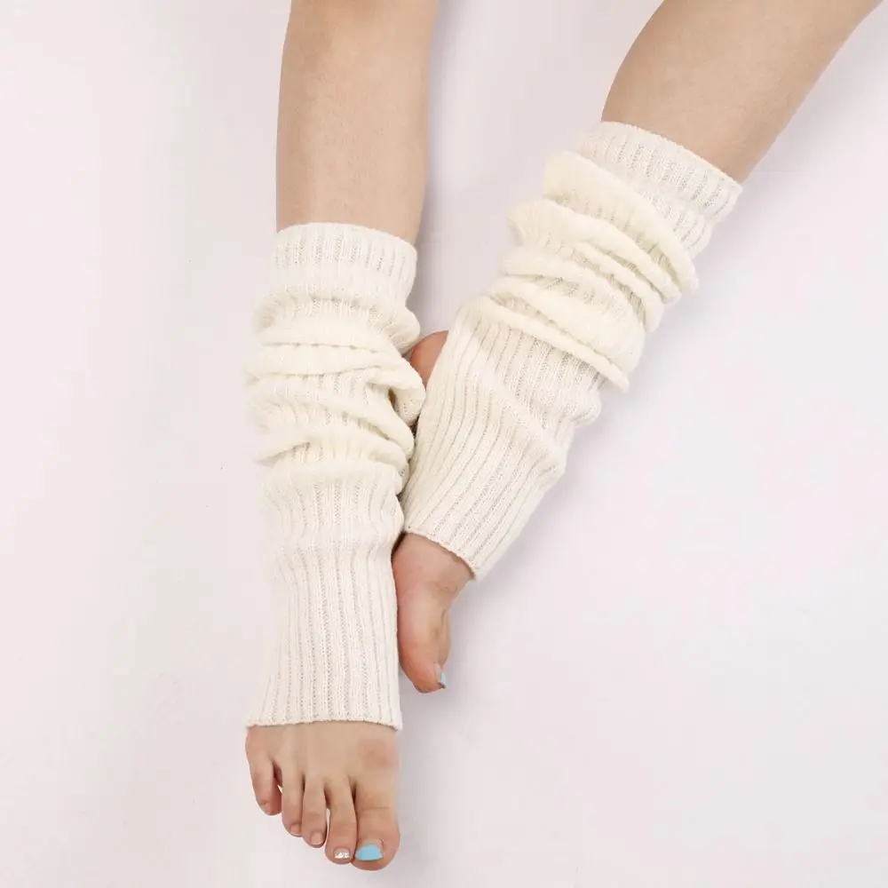 أنيق بلون الباليه اليوغا جوارب دافئة محبوك خطوة على جوارب الباليه دفئا خطوة مرنة على جوارب الباليه الصالة الرياضية