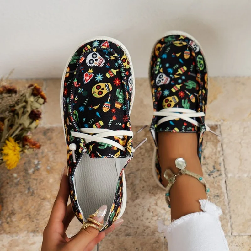 

*Fashionable Hot Selling Comfortable Casual Women's Sports Shoes Spring and Autumn New Canvas Elegant Anti Slip Flat Shoes